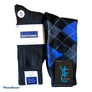 2 pairs of mens dress socks